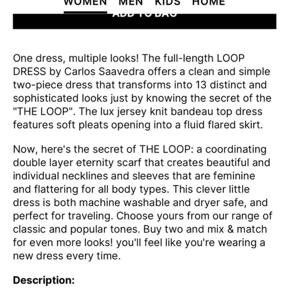 Loop Dress Long Desert Rose Large - Picture 3 of 7